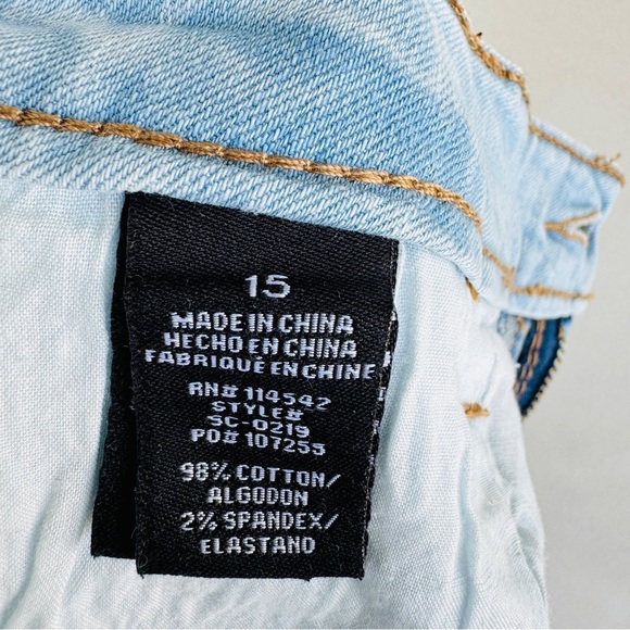 Dollhouse Womens Denim Mini Skirt Blue Size Juniors 15 Casual Summer Vacation - Picture 8 of 8